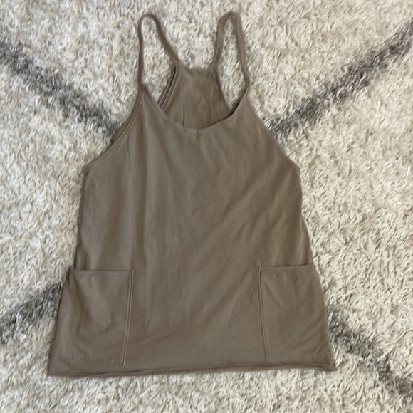 *** IR - NWOT Free People Hot Shot Mini Dress Romper in Mocha Latte - Picture 4 of 7